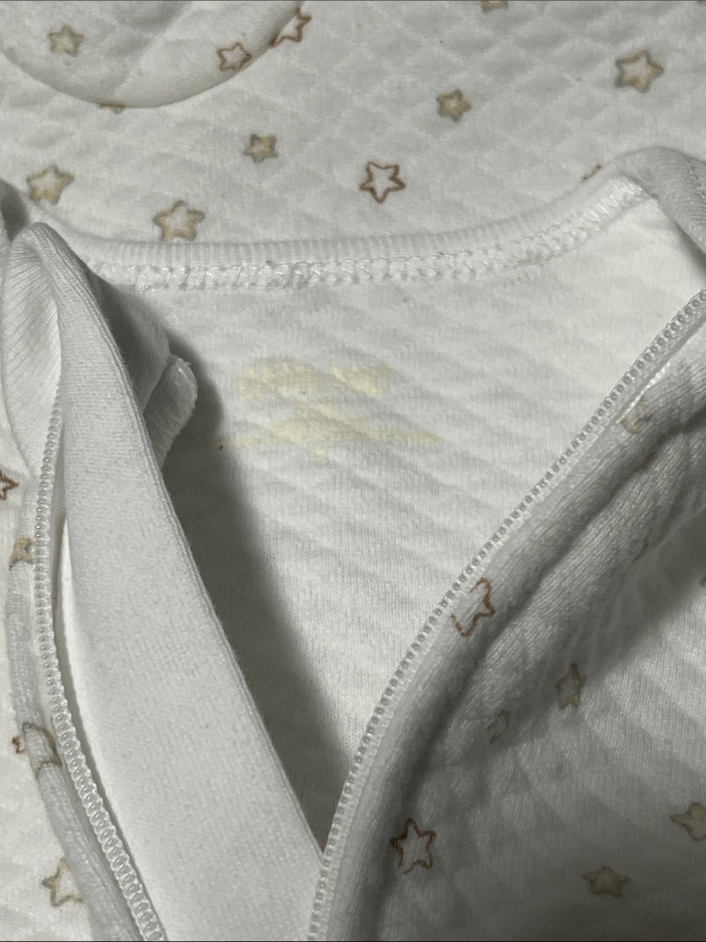 White Star-Print Baby Sleeper 6 Months Like new!